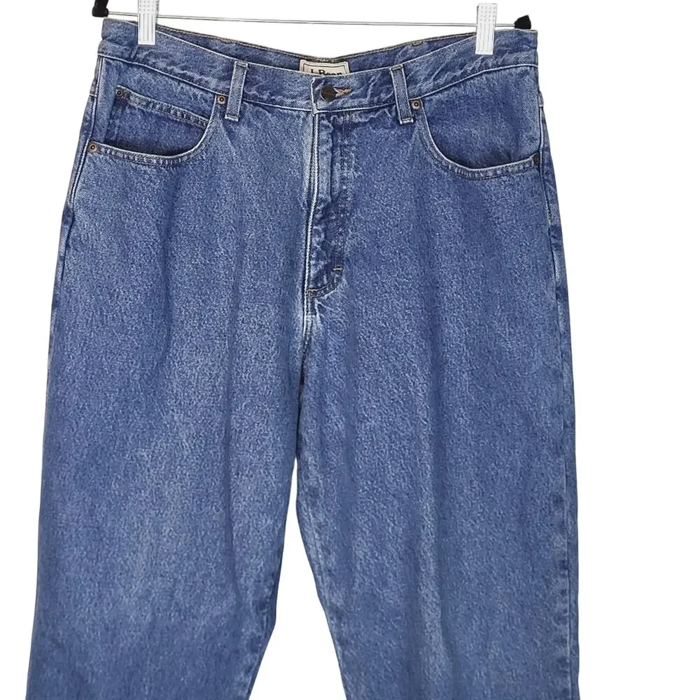 Vintage L.L. Bean Relaxed Fit Flannel Lined Jeans Size 36x30